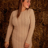 DELPHINE BEIGE KNITTED DRESS