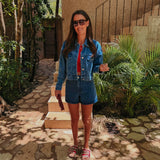 AMAPOLA BLUE DENIM SHORT