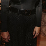 BRING THE MAGIC BLACK RHINESTONE PANTS