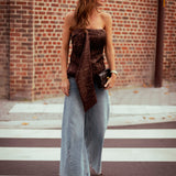 MOSS BROWN BANDEAU TOP