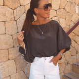 SALOU BROWN BLOUSE