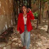 SMILES ONLY RED BLAZER