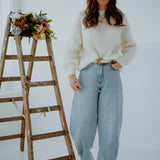 ELISABETH ECRU MOHAIR SWEATER