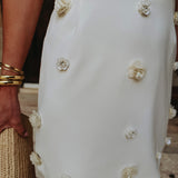 BAILANDO WHITE FLOWER SKIRT