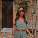 RAQUEL KHAKI DENIM PLAYSUIT
