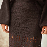 MARTHA BLACK LACE SKIRT