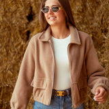 SADDLEWOOD BEIGE ZIP JACKET