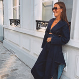 NOELLE DARK BLUE DENIM TWO-PIECE SET
