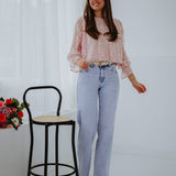 ARIANA LIGHT PINK LACE BLOUSE