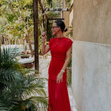 MARIACHI LONG RED DRESS
