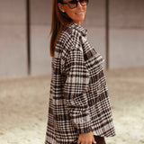 LACEY BROWN CHECKERED JACKET