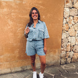 FRIDA BLUE DENIM TWO-PIECE SET