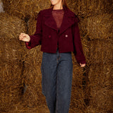 AINSLEY BORDEAUX CORDUROY JACKET