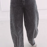 DARK GREY BARREL JEANS 668-G