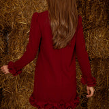 CECELIA BORDEAUX DRESS