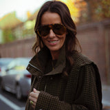 MIREYA BROWN PIED DE POULE JACKET