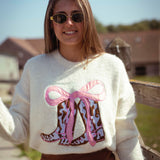 COWBOY BOOTS ECRU PULLOVER