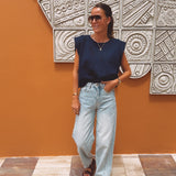 SHEILA DARK BLUE TOP