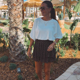 PUERTO RICO BROWN POLKADOTS SKORT