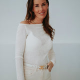 NAÏS ECRU ASYMMETRIC LONGSLEEVE SHIRT