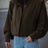 MIREYA BROWN PIED DE POULE JACKET