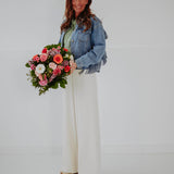 ELIZA BLUE DENIM FRINGE JACKET