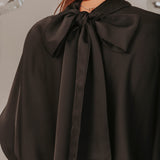 MAGIC NIGHT BLACK SATIN DRESS