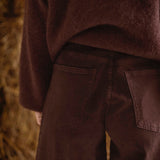 BROWN BALLOON WIDE LEG JEANS 9111-9