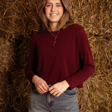 KYLIE BORDEAUX LONGSLEEVE SHIRT