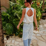 PALOMA WHITE OPEN BACK TOP
