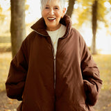 HELLO OCTOBER BROWN PUFFER JACKET