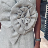 ZAYLA BEIGE FLOWER STRAPLESS JUMPSUIT