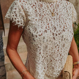 SALVACION ECRU LACE TWO-PIECE SET