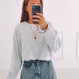 VALERIE GREY LONGSLEEVE SHIRT