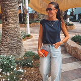 SUAVE DARK BLUE SUMMER TOP
