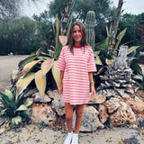 CORUNA RED STRIPED DRESS