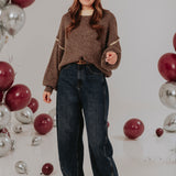 JULIANA YELLOW/TAUPE SWEATER