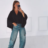 KAREN BLACK V-NECK SWEATER