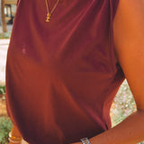 SUAVE BURGUNDY SUMMER TOP