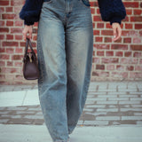 BLUE WIDE LEG JEANS A3412-B