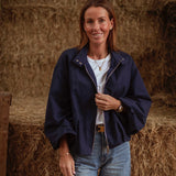 HELLO SEPTEMBER DARK BLUE ZIP JACKET