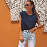 SHEILA DARK BLUE TOP