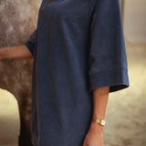 ECLIPSE DARK BLUE SWEATER DRESS