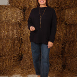 LUMEA DARK BLUE KNIT SWEATER