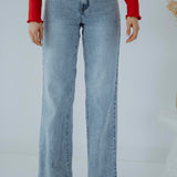 BLUE WIDE LEG JEANS 9136-4
