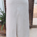 SES SALINES ECRU SKIRT WITH BELT