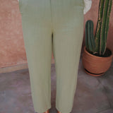 AGADA LIGHT KHAKI LINEN PANTS