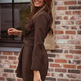 MISTY RAE BROWN BELT PLAYSUIT