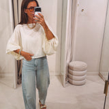 ANAELLE ECRU BLOUSE