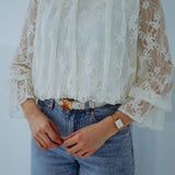 ARIANA ECRU LACE BLOUSE